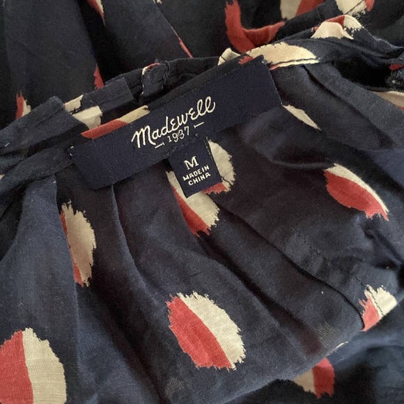 Madewell Bellshift Ikat Dot Sleeveless Blouse - Picture 9 of 10